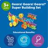 Learning Resources Toy Rotating Blocks, Colorful Gear Blocks, Super Set Gears, 150 Pieces, LER9164, Authentic
