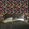 Wallpaper Colorful Butterflies Navy Blue and Black for Living Room and Bedroom 50x1000