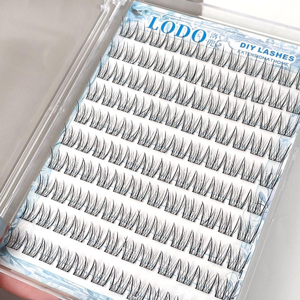 120 шт. Не нужно клея Самоклеящиеся пучки ресниц Индивидуальные ресницы в стиле «птичье крыло» для макияжа глаз