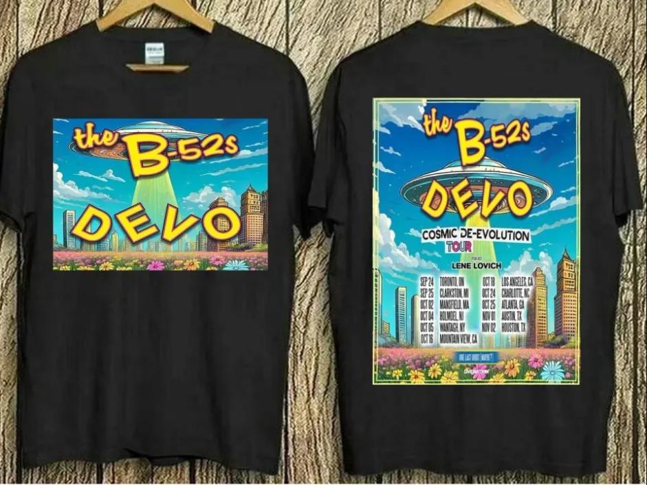 Devo x The B-52’s Cosmic De-Evolution Tour 2026 Concert T-Shirt
