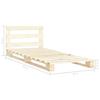 Solid Wood Pallet Bed Frame Pine 90*200 cm