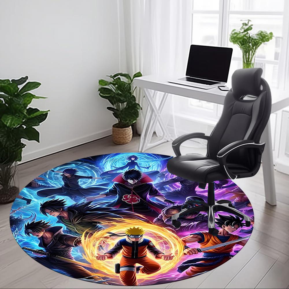 1pc Anime Characters Chair Carpet for Office Non-Slip,Machine Washable Rug for Office, Room - Holiday Decor - Machine Made yy251017223