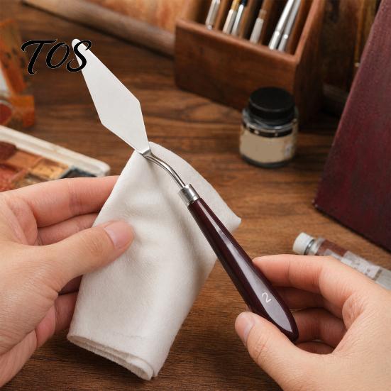 Palette Cutter Oil Painting Scraper, Stainless Steel with Wooden Handle Cutter, Paint Creative Tools for Artists Evenly Mixed Art Spatula, Acrylics