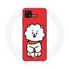 Case for Samsung Galaxy A22 5G BTS Bangtan Boys BT21 RJ Jin Red Background