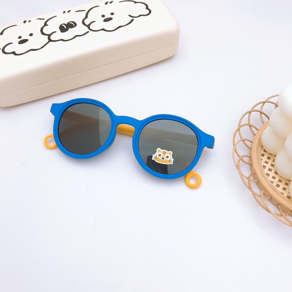 Детские солнцезащитные очки в овальной оправе, трендовые, детские солнцезащитные очки, силиконовые поляризованные очки для мальчиков и девочек