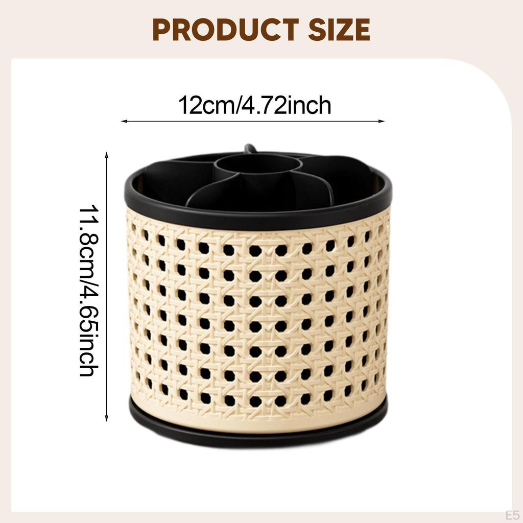 Настольный стационарный органайзер Держатель для кистей для макияжа Вращающийся на 360° Органайзер для ручек и карандашей для