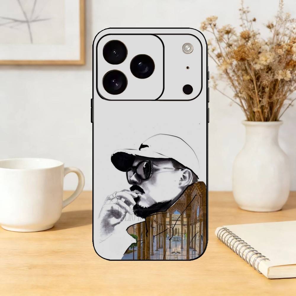D-Dellafuente FC Чехол для телефона iPhone 17,16,15,14,13,12,11 Plus,Pro Max,SE4 Мягкий силиконовый черный чехол