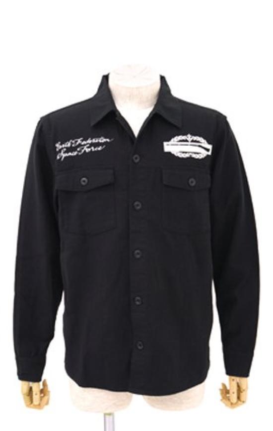 Мобильный костюм Гандам Земная Федерация Силы Рубашка Куртка Черный M [COSPA] Размер BDU