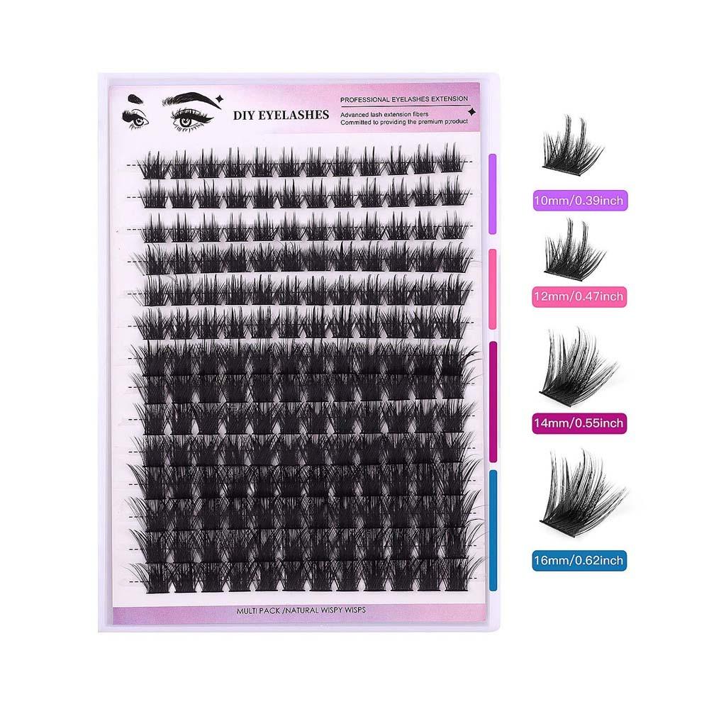 10-16mm Individual Cluster Eyelashes Long Lasting Lashes Extension  Stage Performance