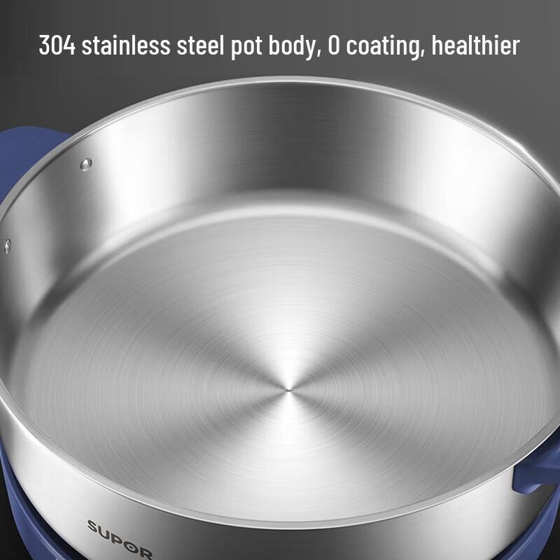 Supor Stainless Steel Electric Hot Pot CN plug (adapter included)