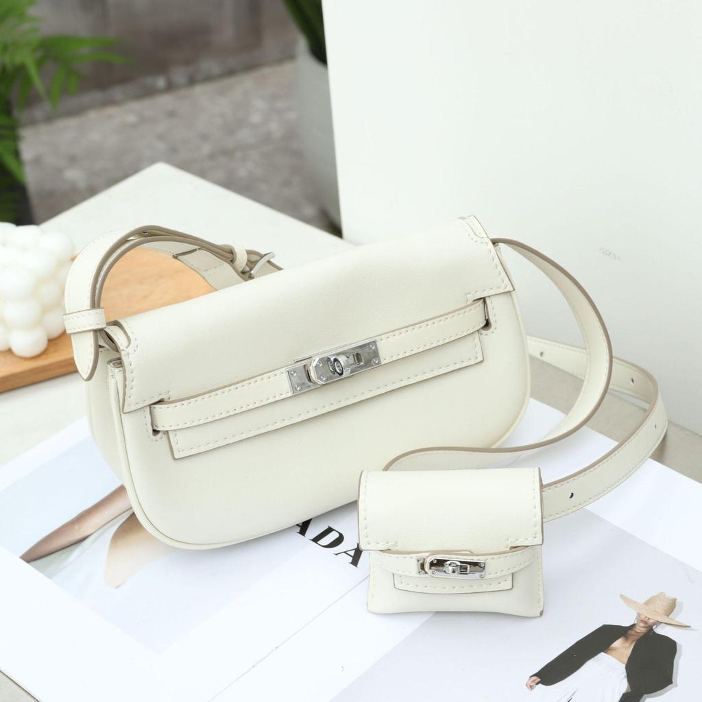 Женская сумка-мессенджер Twin Dumpling из натуральной кожи высшего качества: Модная сумка-седло, универсальная сумка через плечо, нагрудная и поясная сумка