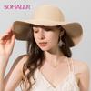 Summer Straw Sun Hats for Women Wide Brim Beach Hats with Sun Uv Protection Floppy Packable