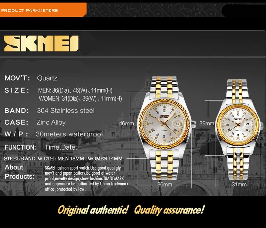 Watch Gold Silver Stainless Steel Waterproof Business Classic Arm Watch Ladies Analog Quartz Brand Stylish Casual Simple Date Watch Luxury Gift Watch