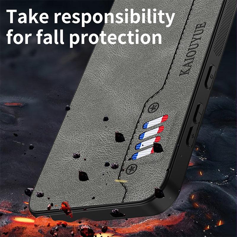 Цветная прошивка Ретро Матовый кожаный чехол для Samsung Galaxy A56 A36 A16 A06 A55 A35 Полная защита камеры Противоскользящая накладка