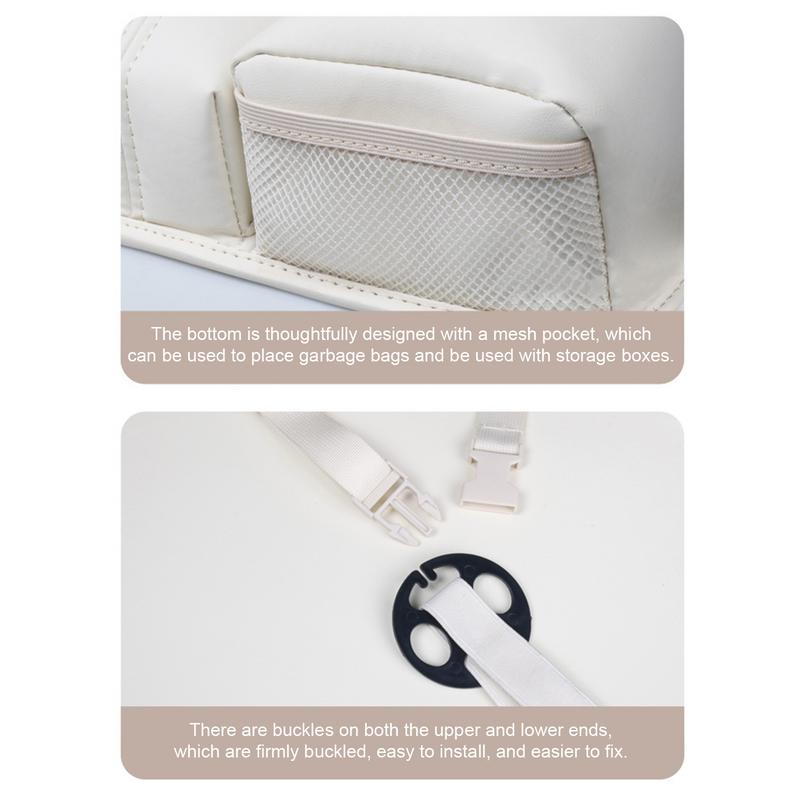 Автомобильный органайзер для заднего сиденья 2 в 1 кожаный автомобильный органайзер для закусок с несколькими карманами многофункциональный автомобильный органайзер для сиденья