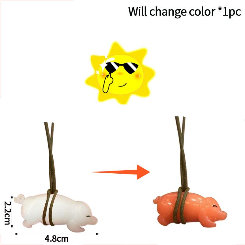 Color Changing Roast Duck Chicken Fish Squid Pork Funny Bag Hanging Pendant Car Swing Duck Car Rearview Mirror Pendant Gift