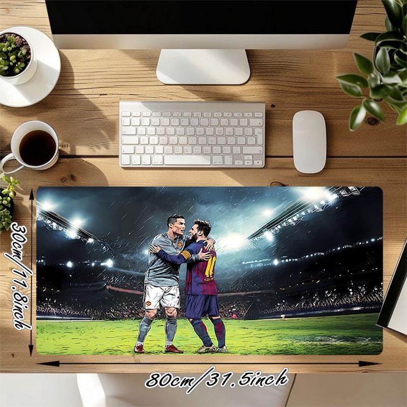 1Pc Football Legends Moment Gaming Mouse Pad Keyboard Desk Mat Non-slip Rubber Lock Edge Waterproof Computer Mousepad for Office Home Decor S1482