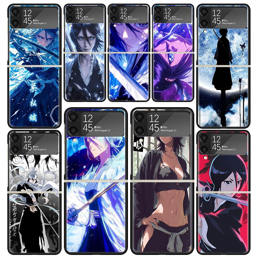 Чехлы Bleach Kuchiki Rukia для Samsung Galaxy Z Flip 4 5 6 7 3 Z Flip7 Flip6 Flip4 Flip5 Flip3 5G Жесткие Ударопрочные Чехлы Fundas G