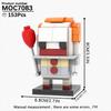 MOOXI Новая Хэллоуинская Хоррор Фильм Игры BrickHeadzed Детская Игрушка MOC Кирпич Подарок Сборная Модель Набор Для Взрослых Строительный Блок Набор