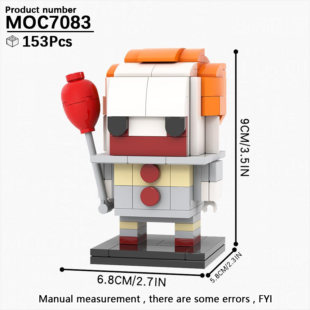MOOXI Новая Хэллоуинская Хоррор Фильм Игры BrickHeadzed Детская Игрушка MOC Кирпич Подарок Сборная Модель Набор Для Взрослых Строительный Блок Набор