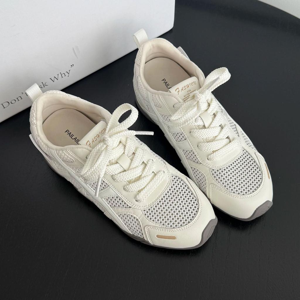Shoes Women's Summer Thin-soled Casual Sports Shoes 2025 New Fashion Versatile Mesh Breathable German Training Shoes Women's Shoes