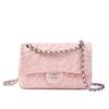 Elegant Xiangfeng Camellia Diamond Women's Bag: Textured, Fashionable High Goat Leather Chain Crossbody Shoulder Bag