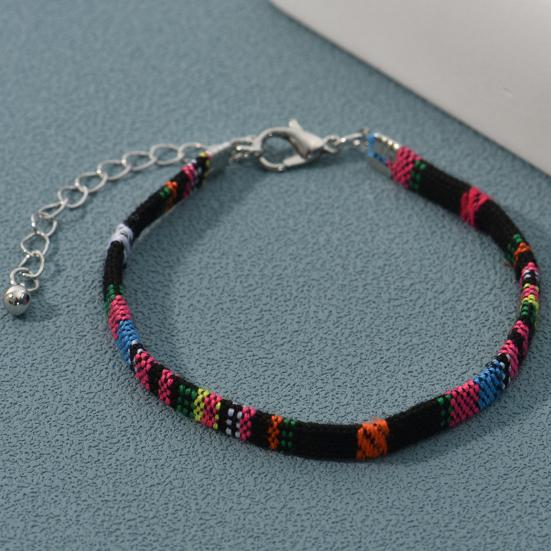 Плетеный браслет Бохо Этнический Тканый Регулируемый Геометрический Декоративный Подарок Женщинам Красочный Веревочный Браслет Аксессуары для Запястья для Повседневной Носки