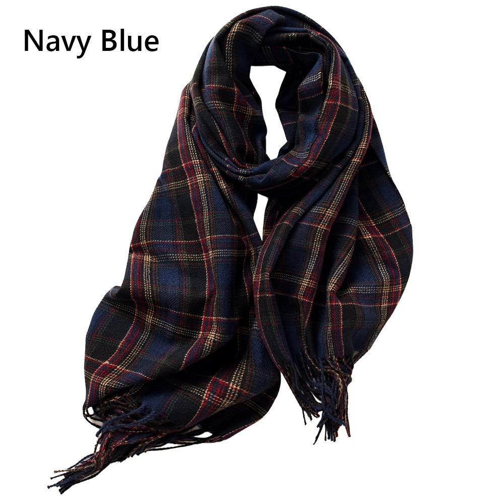 180*68cm Imitation Cashmere Scarf Vintage Plaid Printed Mujer Foulard Blanket Autumn Winter Warm