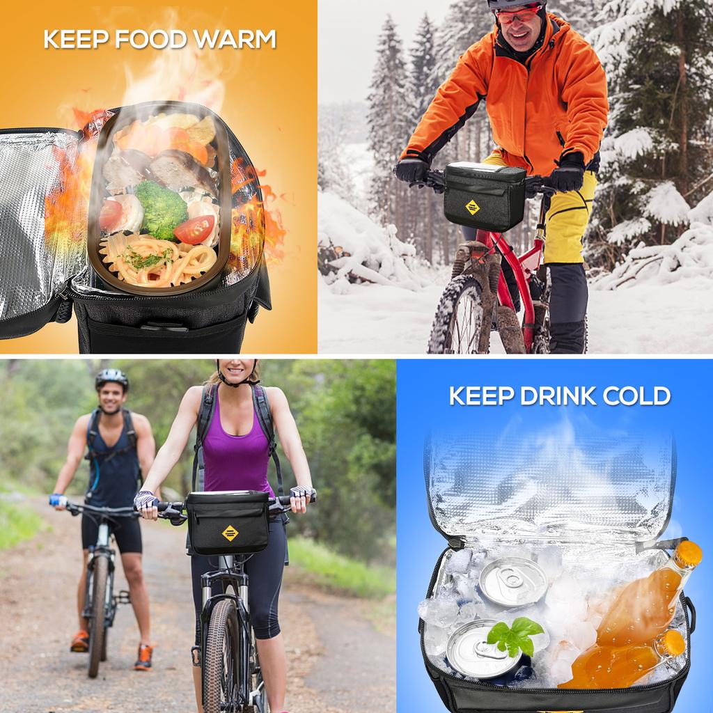 Изолированная сумка-холодильник для велосипеда, водонепроницаемая сумка на руль велосипеда, корзина для велосипеда, передняя сумка, корзина