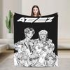 Kpop Ateez Банда Одеяло Мягкое Графическое Плюшевое Одеяло-Плед Для Спальни Пикника Фланелевое Покрывало Покрывало