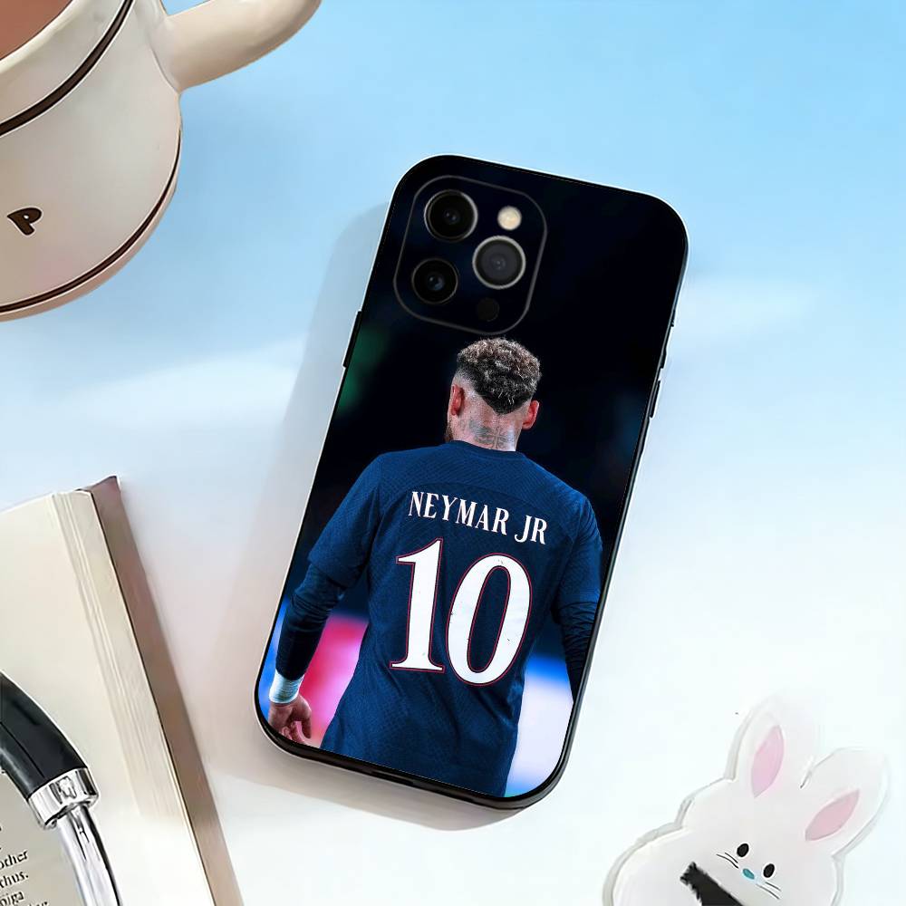 Футбольный 10 Для NEYMAR JR Чехол для телефона Для iPhone 17, 16, 15, 14, 13, 12, 11 Plus, Pro Max, Другие Мягкий Черный Чехол
