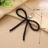 Fashion Pearls Beaded Bowknot Keychain Pendant Decoration Bag Backpack Charm