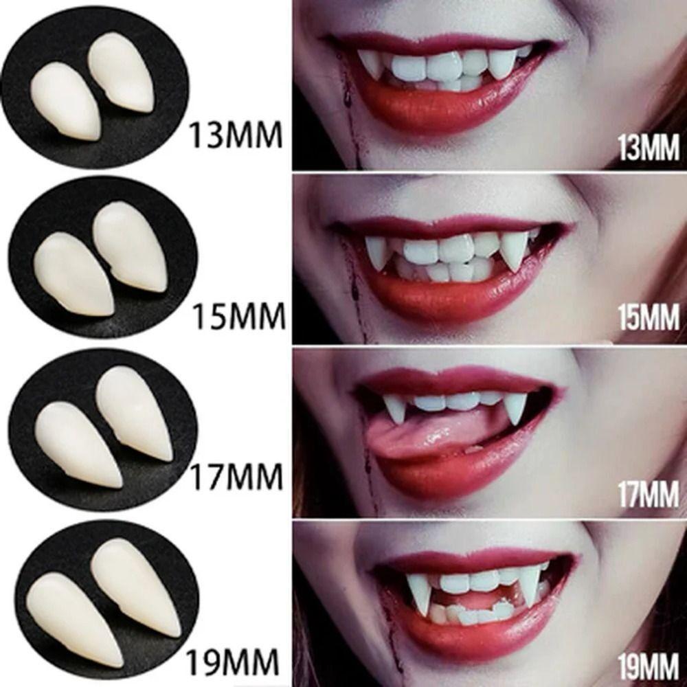 1/4Pair Resin Halloween Fangs Realistic Teeth Cosplay Fake Teeth Cosplay Fangs False Teeth Party