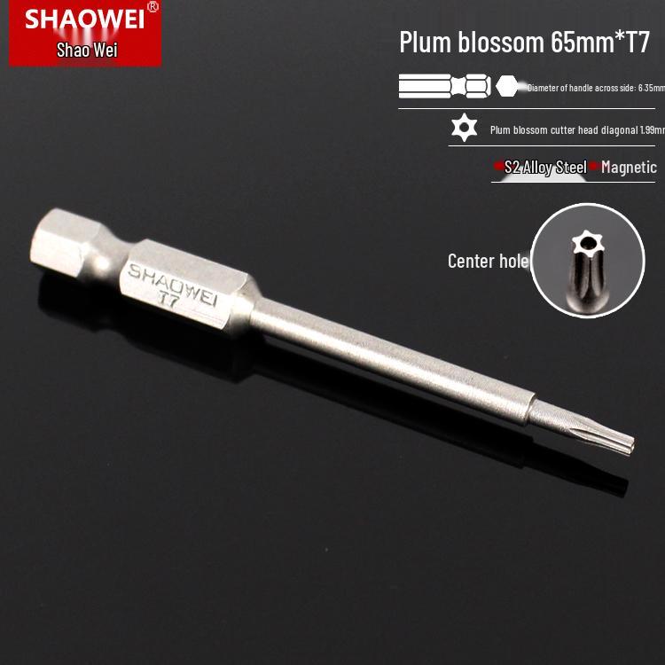 Магнитная 50-мм отвертка-звездочка и набор шестигранных бит для электродрелей