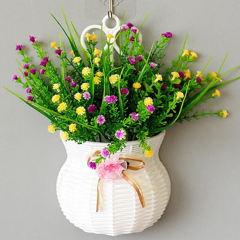 Wall-Mounted Artificial Gerbera Daisy Flower Basket