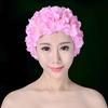 Пляжная шапочка для плавания с цветочным декором, мягкая дышащая защита ушей, эластичная женская шапка для подводного плавания, головной убор