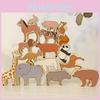 Башня из животных, штабелируемые блоки, деревянная развивающая игрушка для малышей
