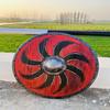 60.96 Cm Medieval Wooden Viking Shield Viking Wall Decor, Wood Wall Art, Handmade Home Decor, Fathers Day Gift For Him