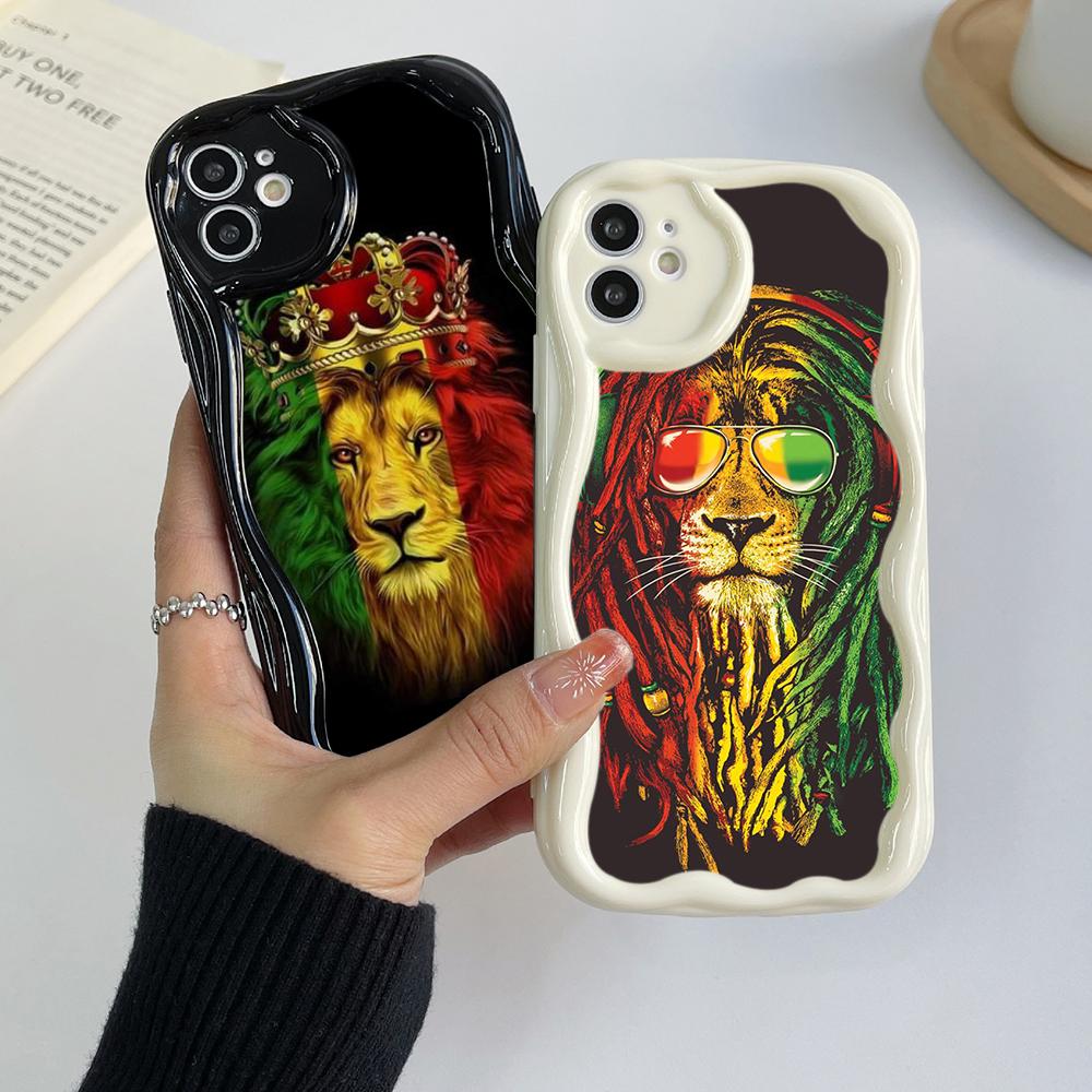 Samsung Galaxy A13 A14 A54 Xiaomi Poco X5 F4 M6 Pro 5G Redmi 13C 12C 10C Чехлы для Huawei Honor 90 Lite A49 Эксклюзивный дизайн со львом Мягкий чехол с кремовым узором