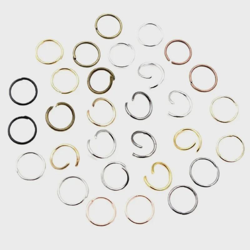 200 шт. гальванизированных железных соединительных колец (3-10mm) для изготовления ювелирных изделий своими руками
