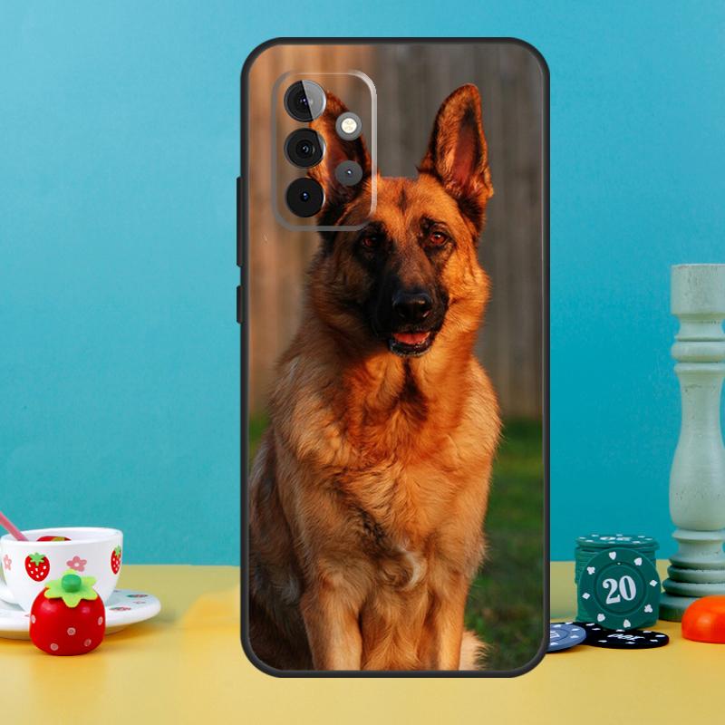 Чехол для собаки Немецкая овчарка для Samsung Galaxy A15 A16 A05 A26 A36 A56 A52 A53 A33 A13 A34 A54 A14 A35 A55 A22 A32