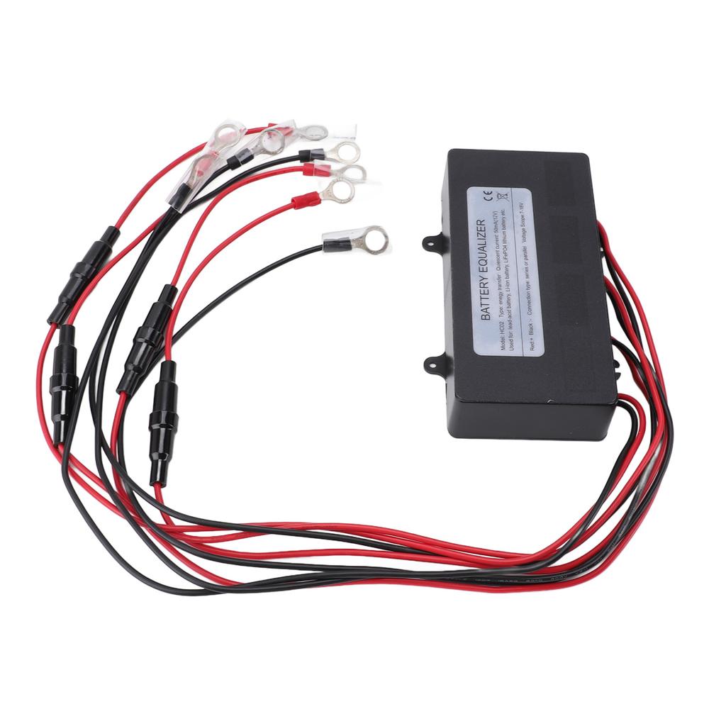 Аккумуляторный балансир 48 В 4x12 В светодиодный дисплей Защита от обратной полярности Балансировщик напряжения аккумулятора для