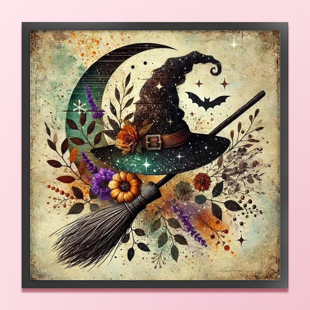 Полная вышивка Эко-хлопковая нить 11 каунт Набор для вышивания крестом «Ведьма» 40x40см