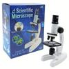 Children's Educational Science Microscope Set, 300X-1200X Magnification, Built-in Multi-Color LED, Includes Microscope Slide Kit