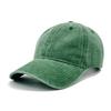 Unisex Washed Cotton Denim Baseball Cap - Distressed Plain Solid Color, Soft Sunshade Hat