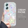 Cute Cartoon Pattern Cream Texture Casing Wavy Edge Soft Silicone Cover Phone Case for OPPO Reno Realme