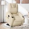 VidaXL Electric Massage Recliner Cream Fabric 3204413
