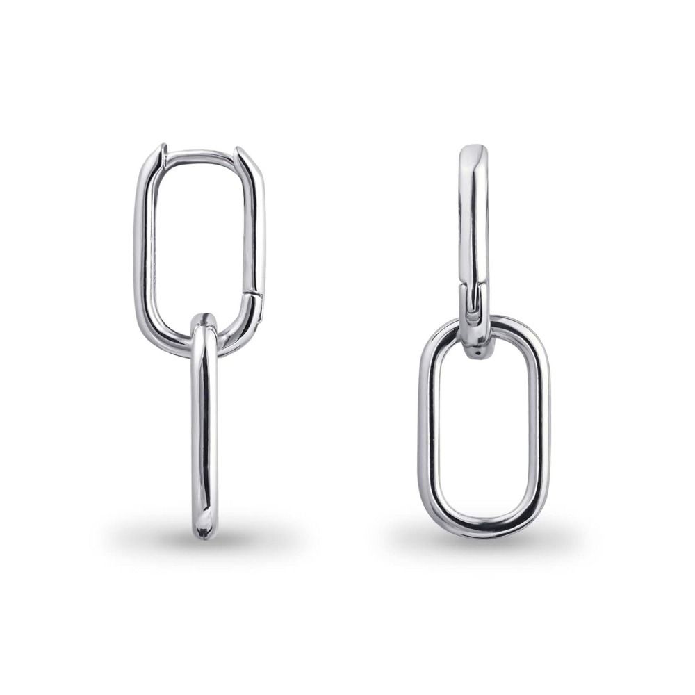 Двойные овальные серьги-кольца Huggie Hoop, квадратные серьги-кольца, новые двойные овальные серьги для женщин