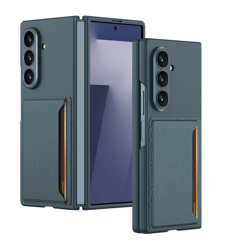 Ультратонкий чехол-книжка Samsung zFold7 в деловом стиле с держателем для карт и защитой от падений