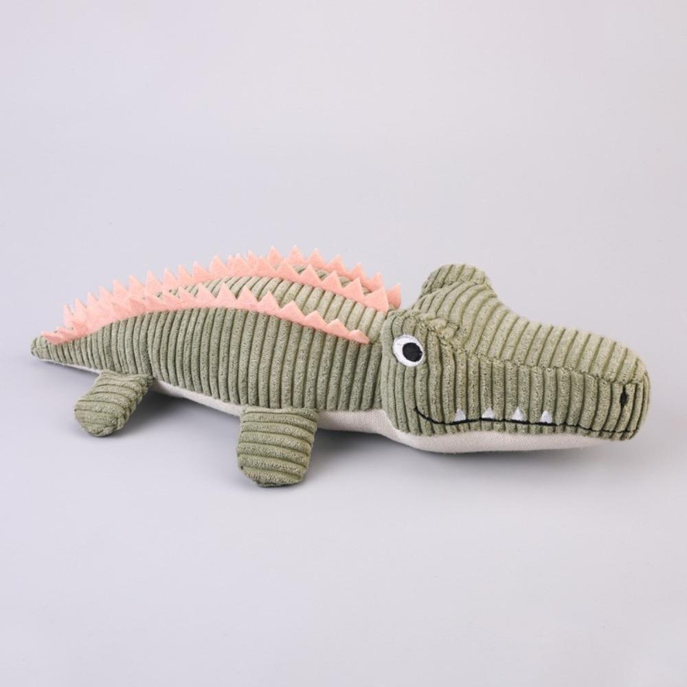 Bite Resistant Pet Crocodile Toy Animal Shape Plush Squeaky Toy Pet Plush Toy  Training